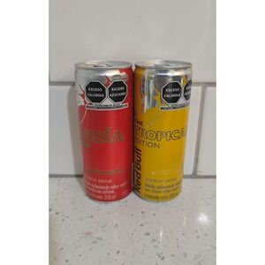 Red Bull Energy Drink Sandia Watermelon‎ & Tropical RARE Edition 250 ml Cans